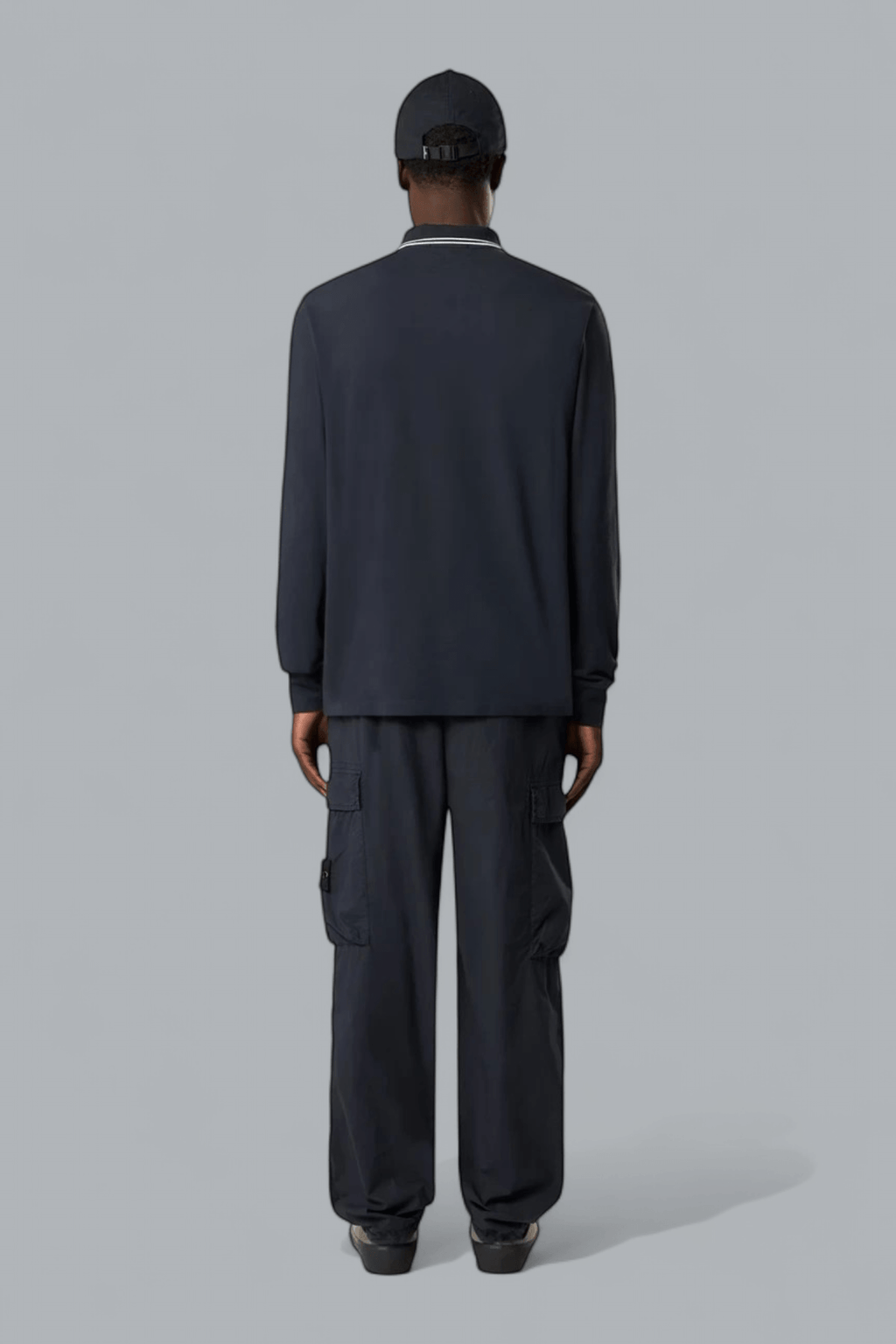 ORGANIC COTTON PIQUÉ WITH STRETCH LONG SLEEVE POLO SHIRT