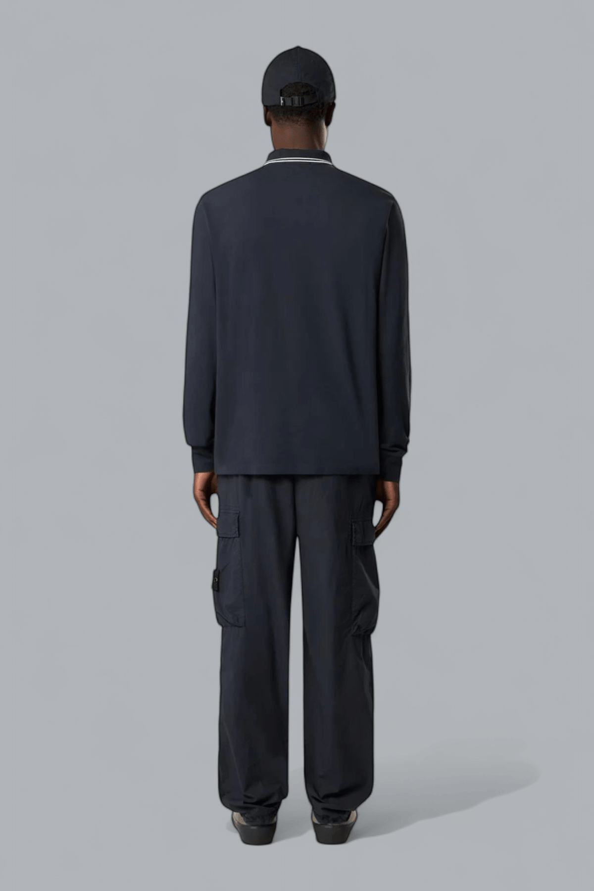 ORGANIC COTTON PIQUÉ WITH STRETCH LONG SLEEVE POLO SHIRT