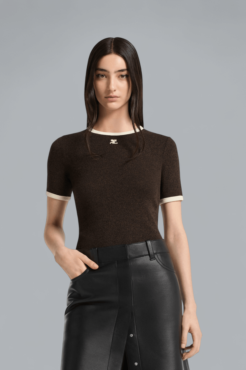 HEATHER CONTRAST T-SHIRT