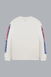 SPLIT PETROL LOGO LS TEE VINTAGE WHITE/ RED/ BLUE