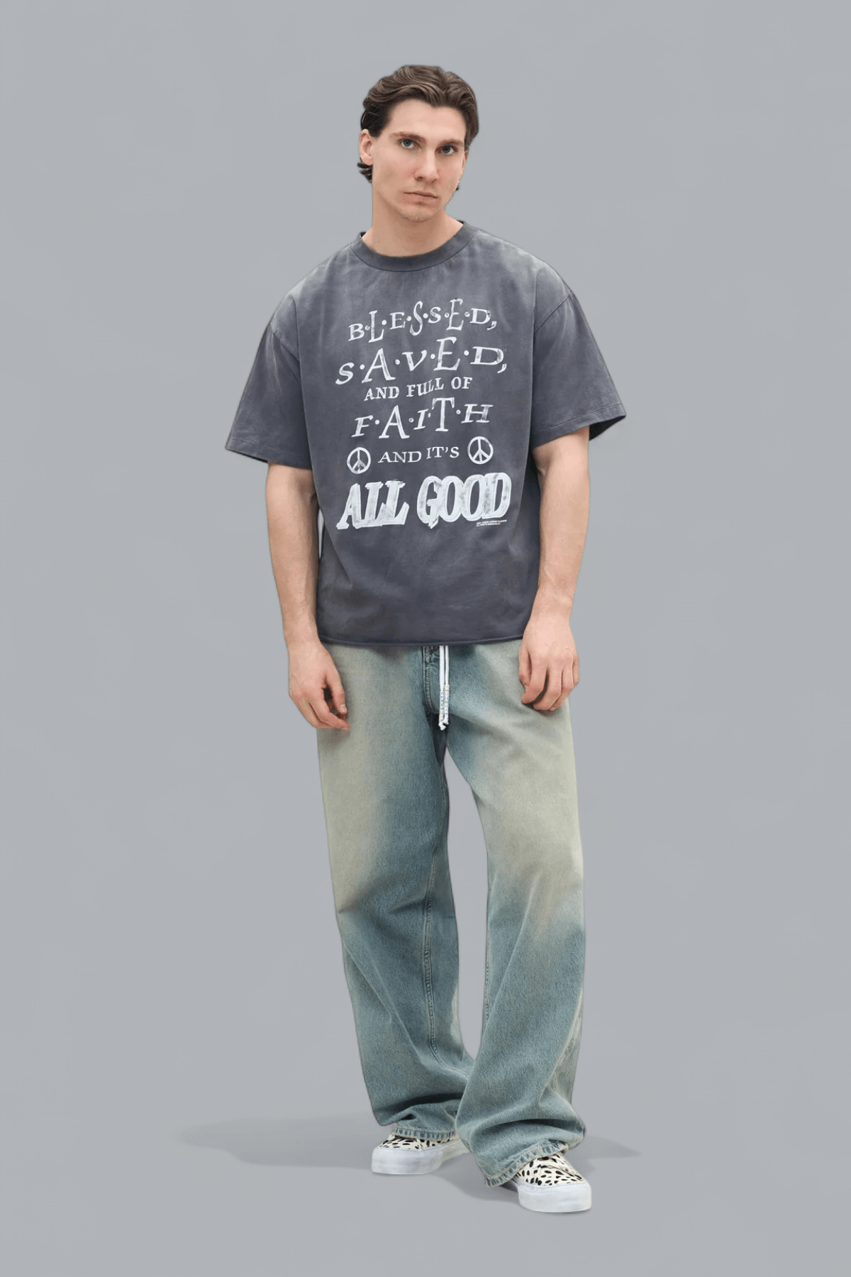 THE PERFECT VINTAGE BLESSED SAVED FAITH T-SHIRT