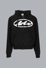 Circle Logo Zip Hoodie Black