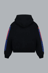 SPLIT PETROL LOGO HOODIE VINTAGE BLACK/ RED/ BLUE