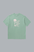 T-shirt Slogan Palmiers WATER GREEN
