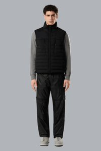 SEAMLESS TUNNEL NYLON DOWN-TC VEST BLACK
