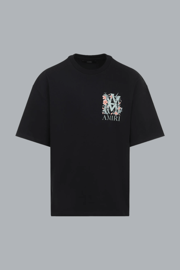 MA FLORAL OS-T-Shirt SCHWARZ