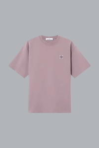 T-shirt van gekamd biologisch katoenjersey, paarsgrijs