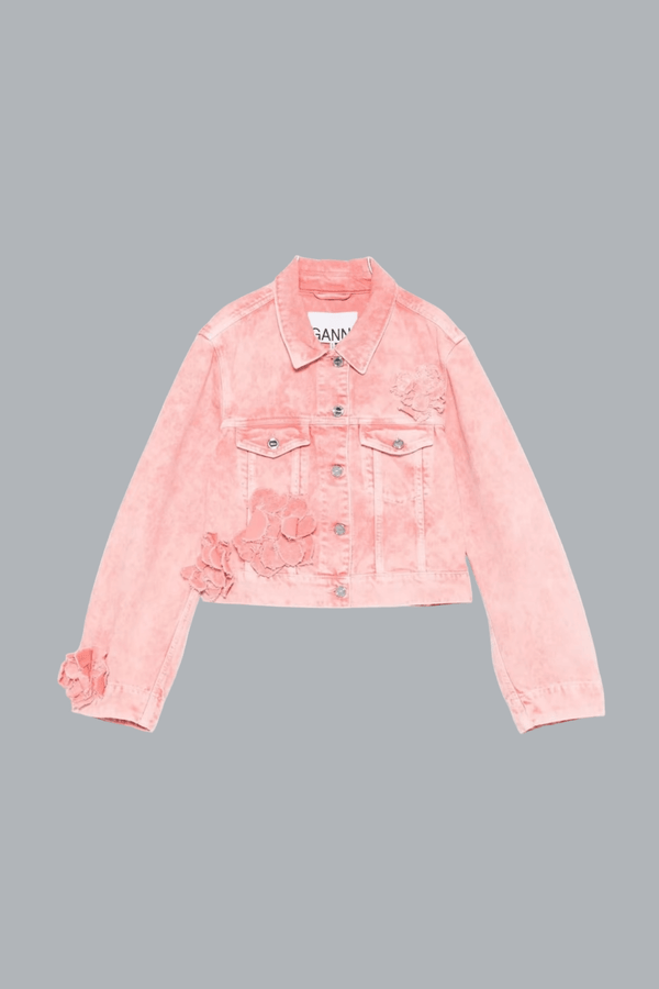 Overdyed Cropped Denim Jacket
