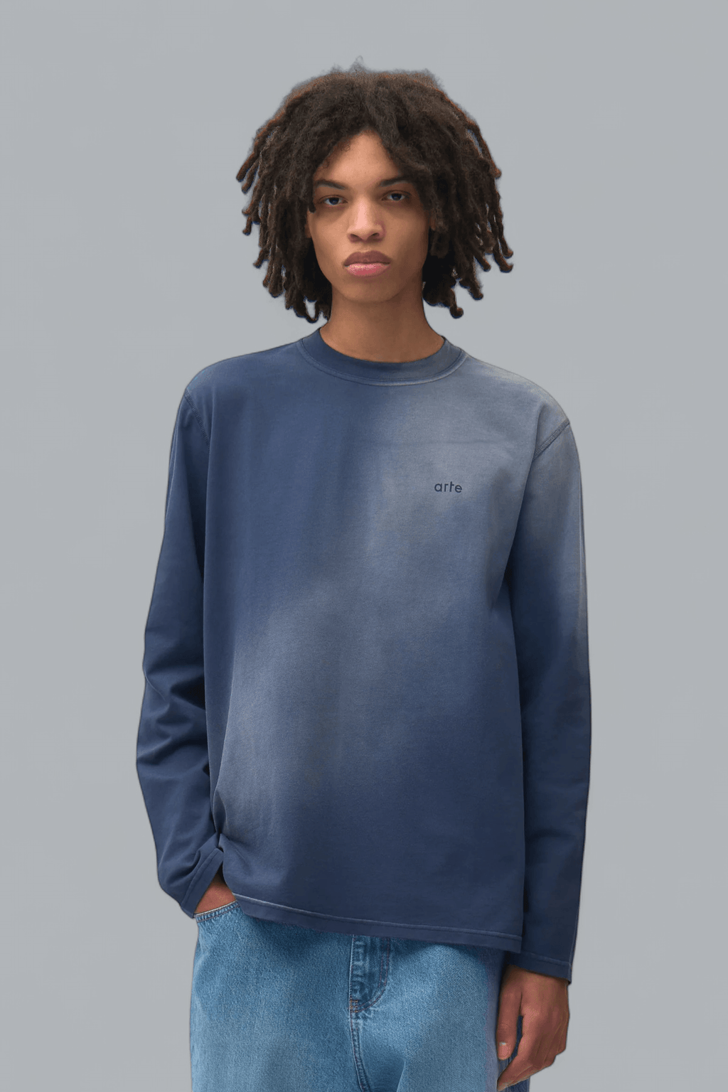 STENCIL SUNFADE LONG SLEEVE T-SHIRT