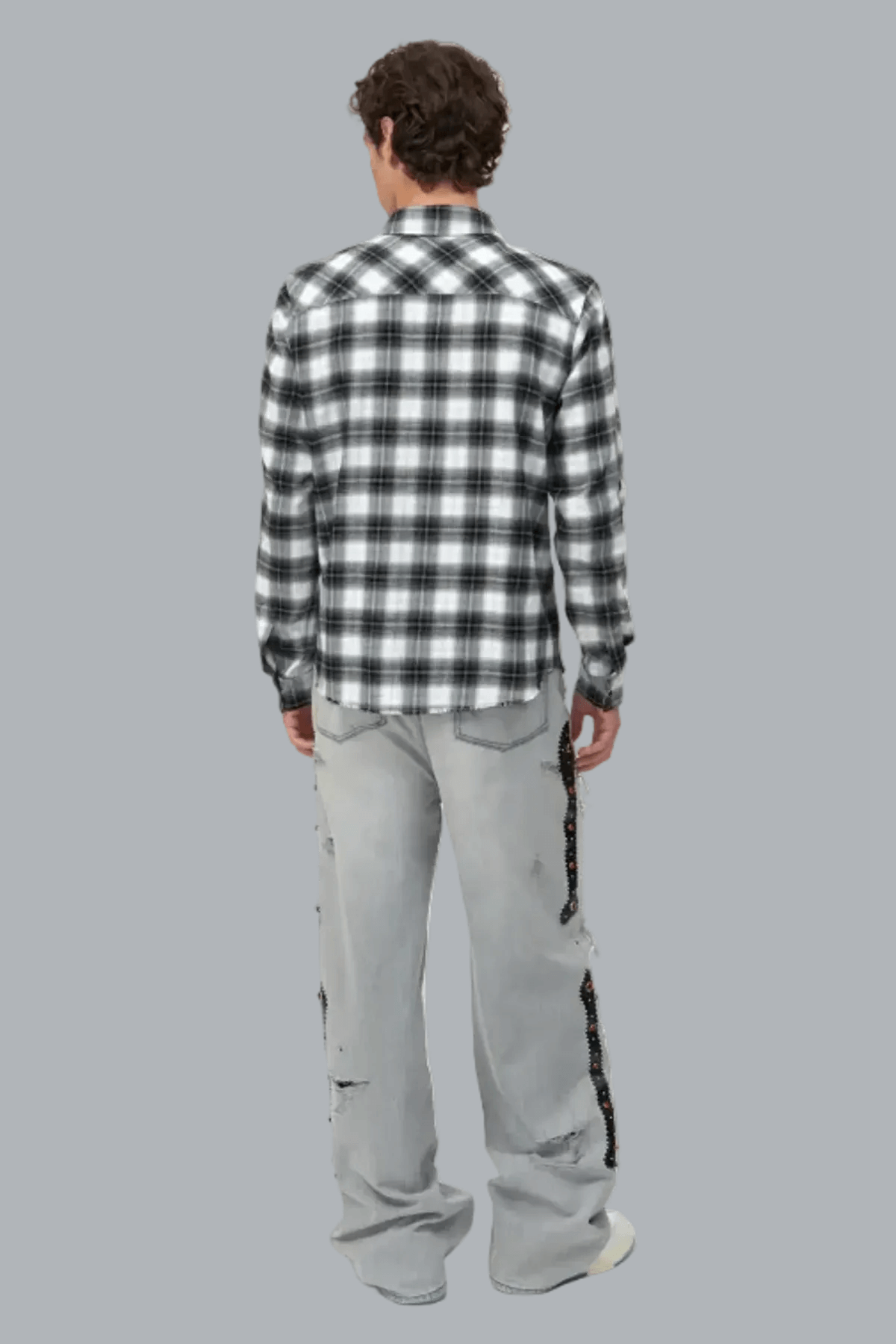 BONES FLANNEL OVERSHIRT BLACK