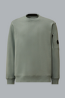 DIAGONAL RAISED FLEECE LENS SWEATER