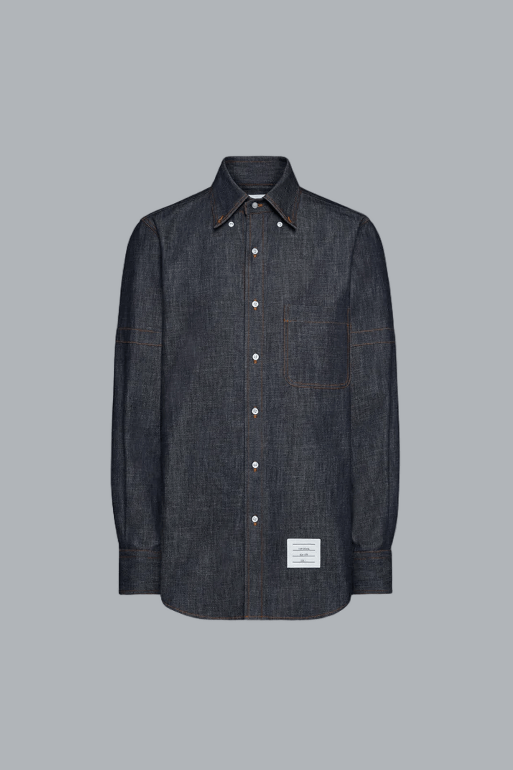 Denimhemd mit RWB-Innenmanschette und gerader Passform