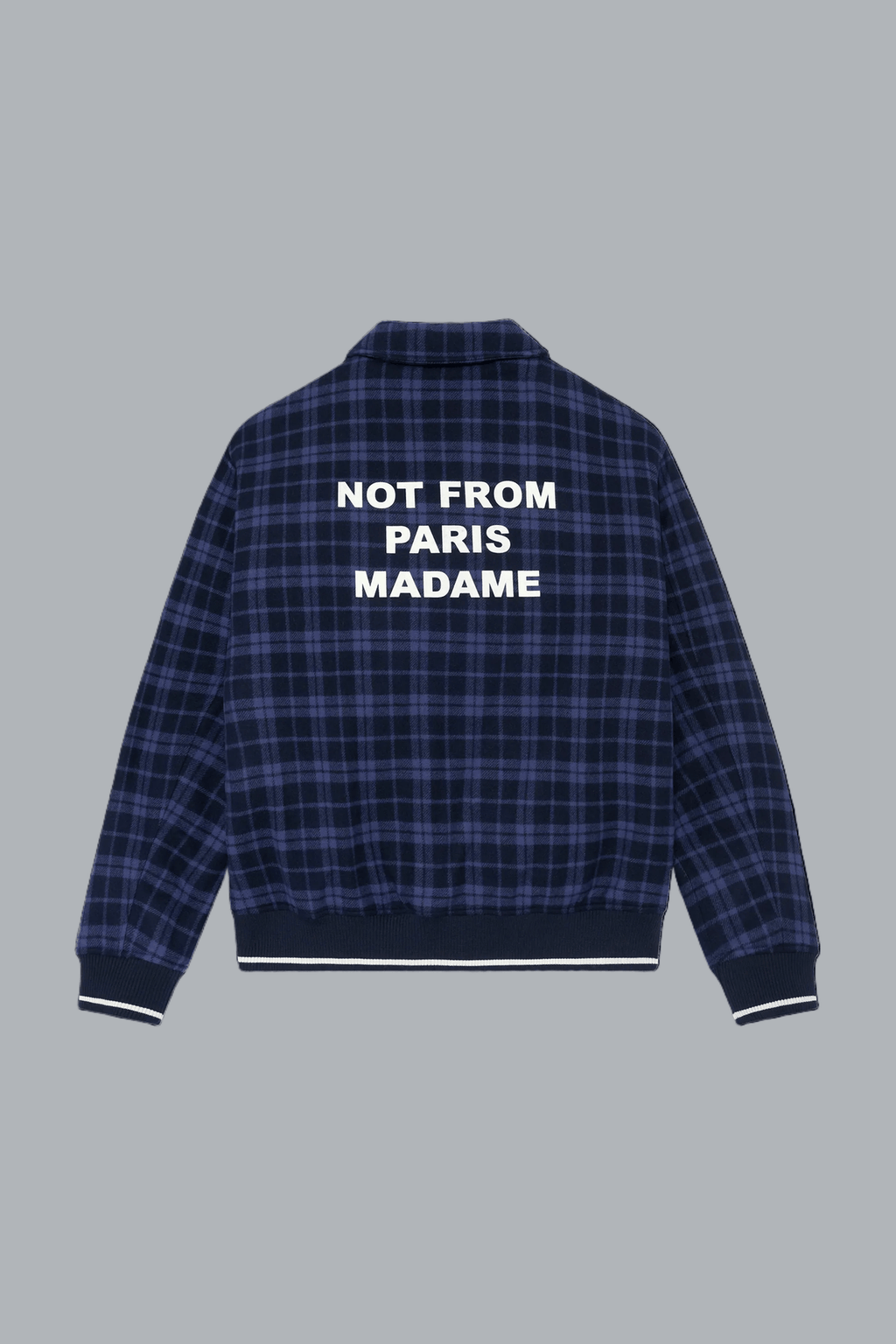 CHECK FLANNEL SLOGAN JACKET