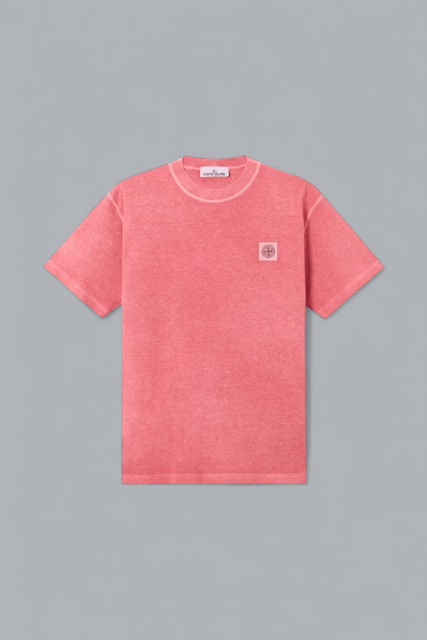 ORGANIC COTTON JERSEY 'FISSATO' EFFECT T-SHIRT