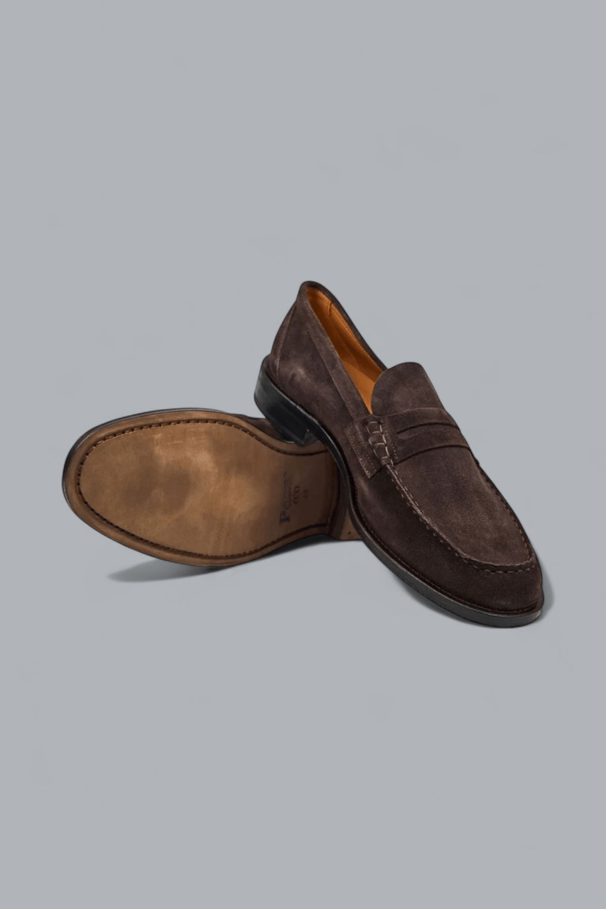 College Penny Loafer  Suede DARK BROWN