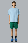 COMBED ORGANIC COTTON JERSEY T-SHIRT POWDER BLUE