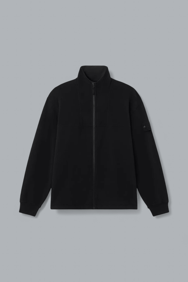 ORGANIC COTTON STRETCH FLEECE GHOST ZIP THROUGH JUMPER