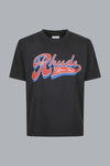 RHUDE PIT STOP T-SHIRT VINTAGE ZWART/ROOD/BLAUW