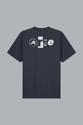 T-shirt met collage op de rug, marineblauw