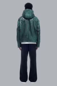 CB HOODED LEATHER JACKET