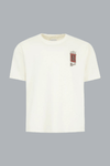 RHUDE FUMAR 91 T-SHIRT VINTAGE WIT / ZWART / ROOD