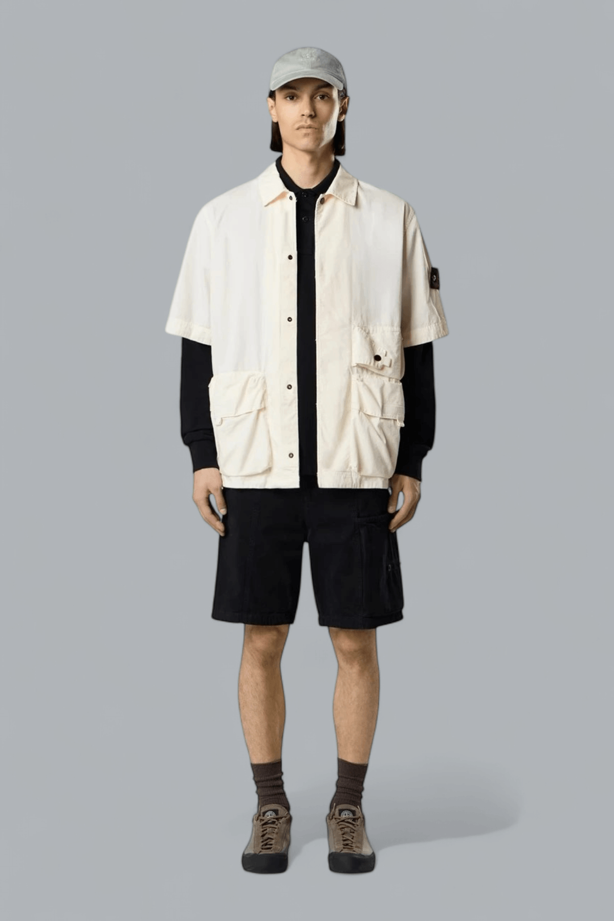 ORGANIC COTTON PIQUÉ WITH STRETCH LONG SLEEVE POLO SHIRT
