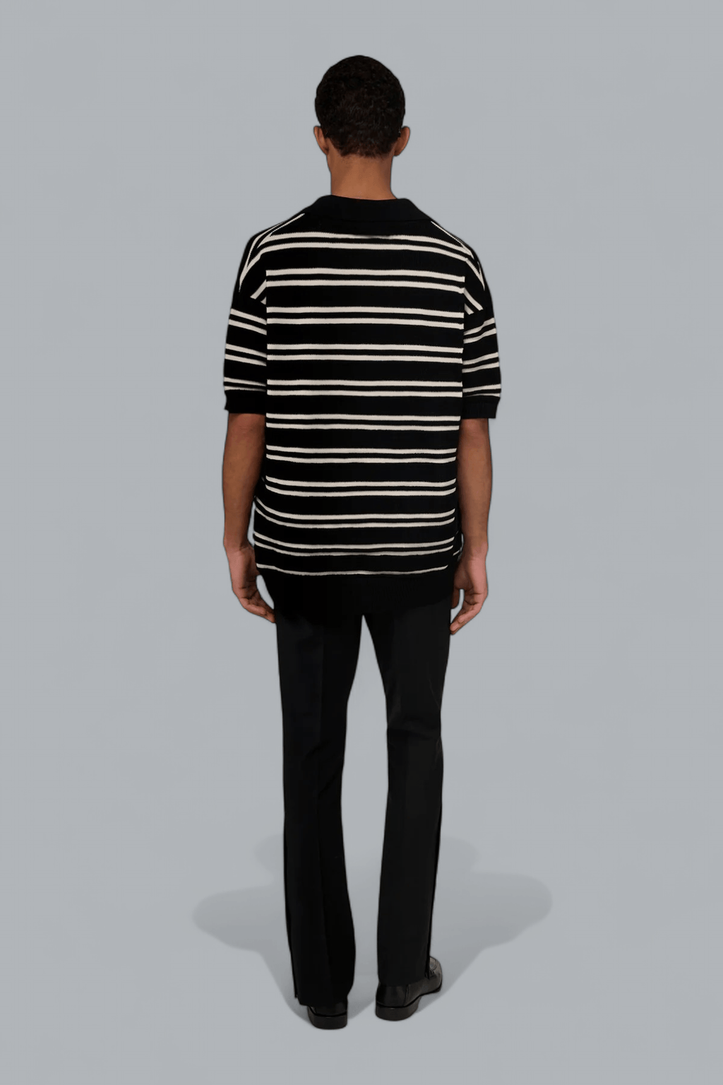 MA STRIPE KNIT POLO SHIRT