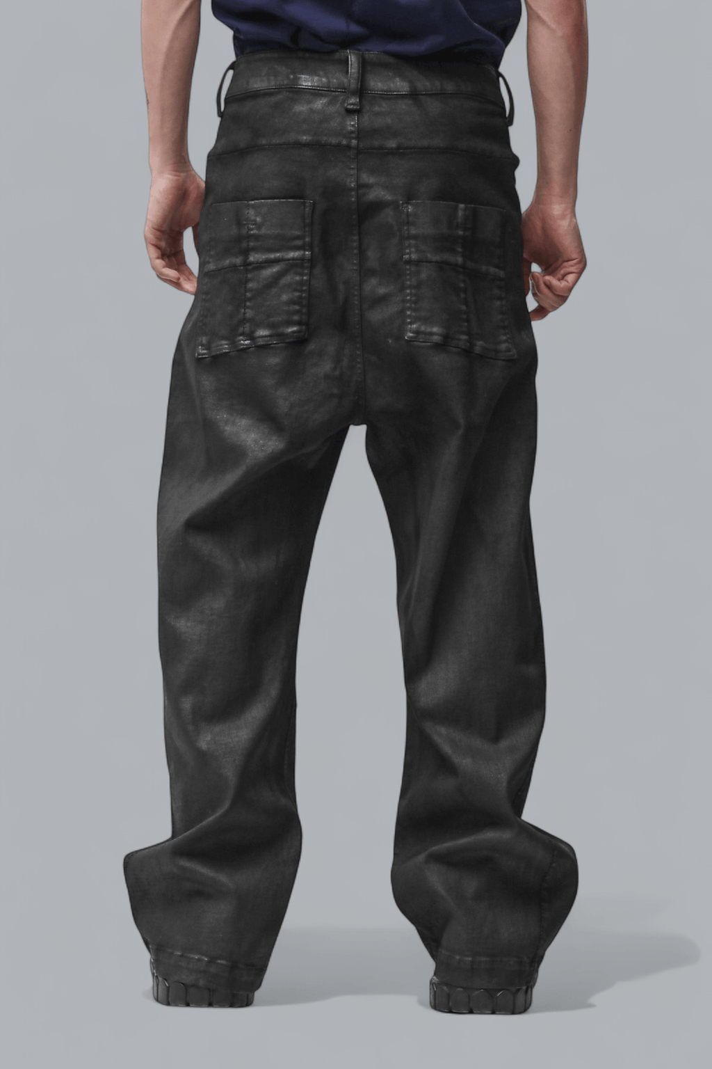 M T 108 COATED WIDE LEG JEANS