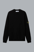 RIBBED SOFT ORGANIC COTTON CREW NECK BLACK