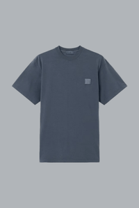 SI GHOST T-SHIRT VAN BIOLOGISCH KATOENEN JERSEY CREPE, LEIGRISCH BLAUW