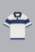 Mesh Stripe Polo Shirt