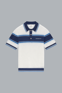 Mesh Stripe Polo Shirt