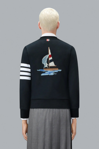 SAILBOAT CLASSIC LOOPBACK 4 BAR CARDIGAN