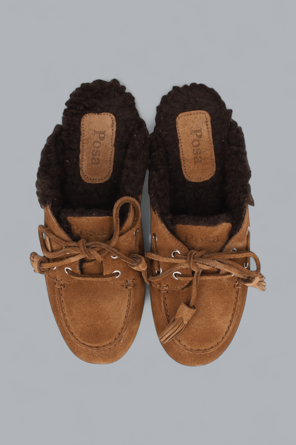BOAT LOAFERS MULE FUR BEADS