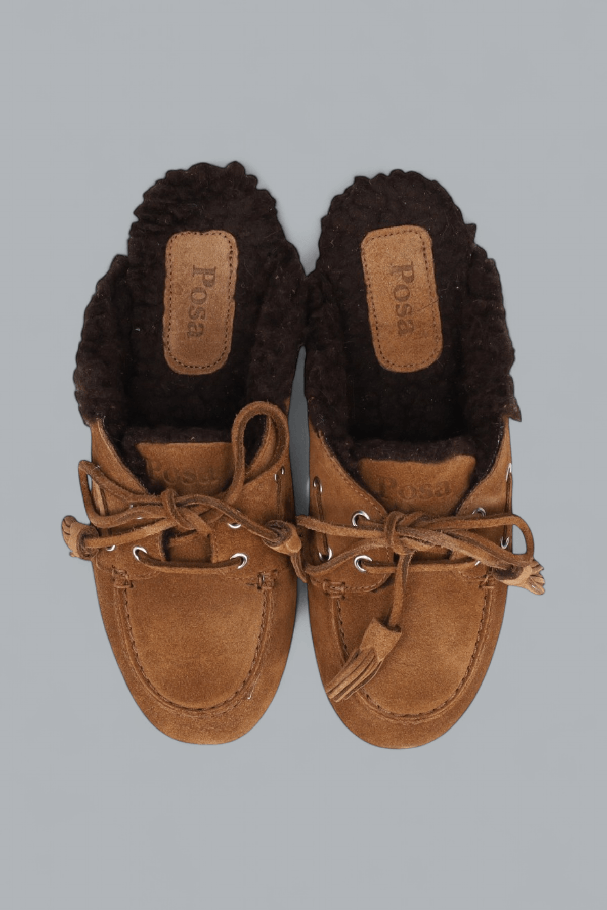 BOAT LOAFERS MULE FUR BEADS