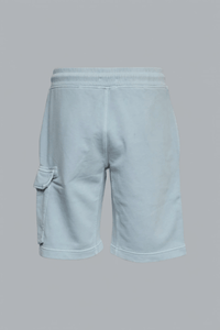COTTON DIAGONAL FLEECE CARGO SWEATSHORTS