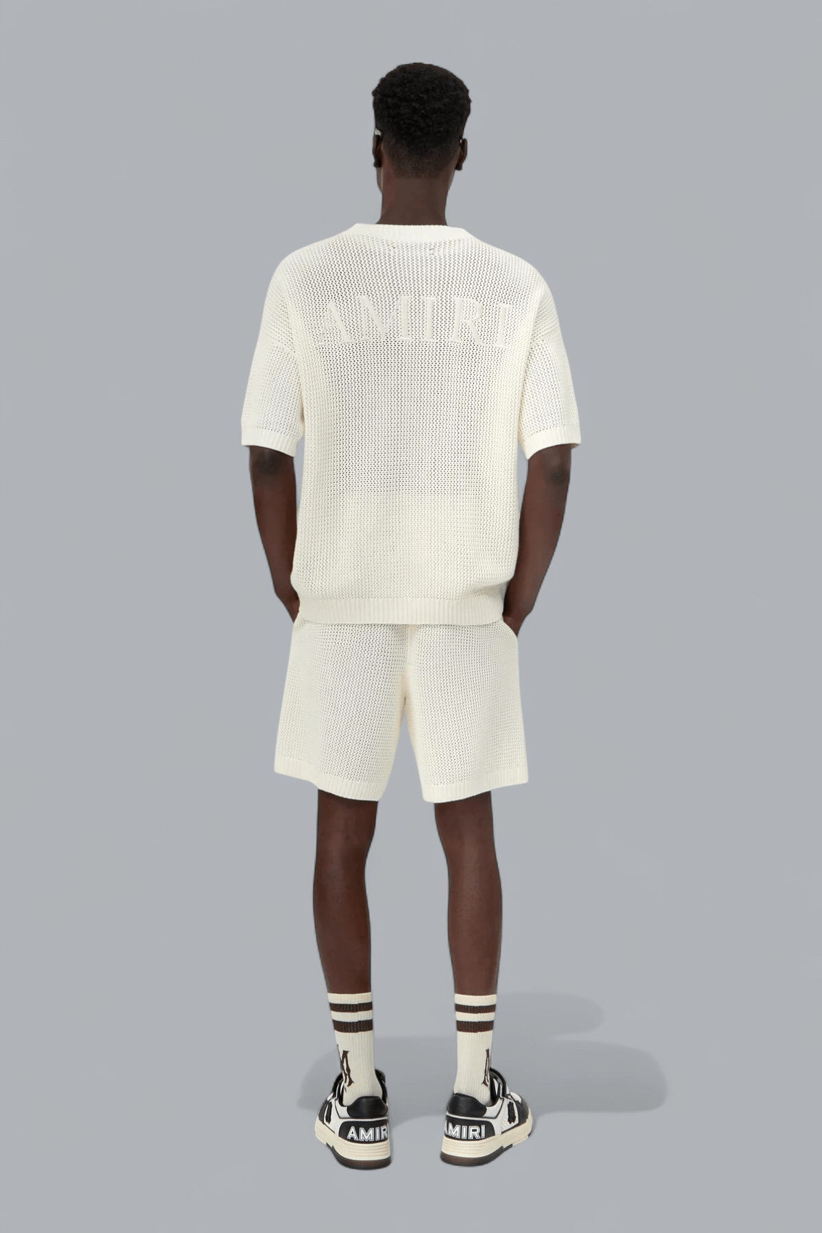 AMIRI LOGO CROCHET T-SHIRT
