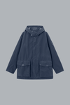 DAVID LIGHT-TC KORTE PARKA LEISTEENBLAUW