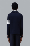 SINGLE BREASTED FINE MERINO WOOL 4 BAR CARDIGAN