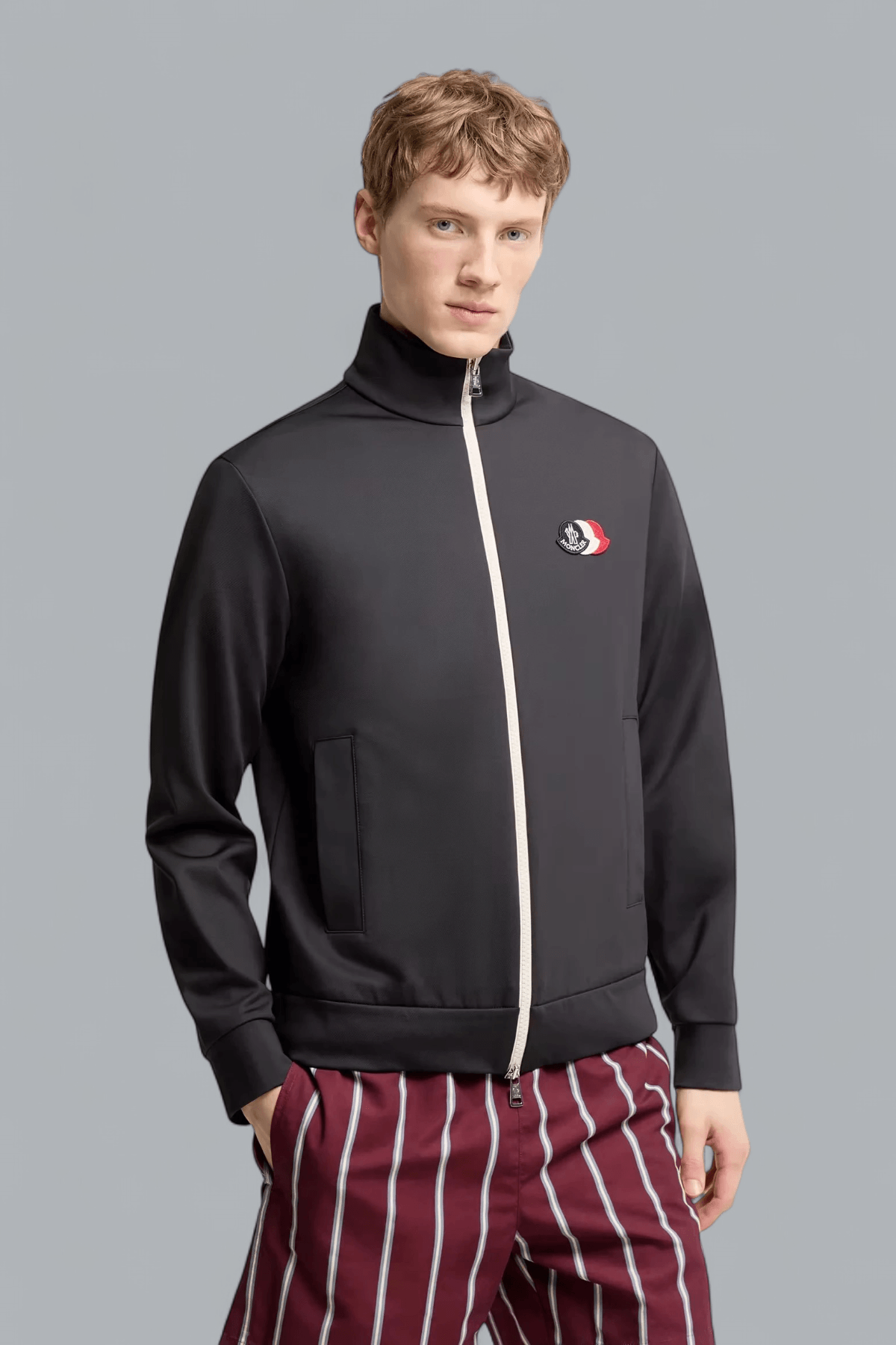 LOGO ZIP THROUGH SWEATER