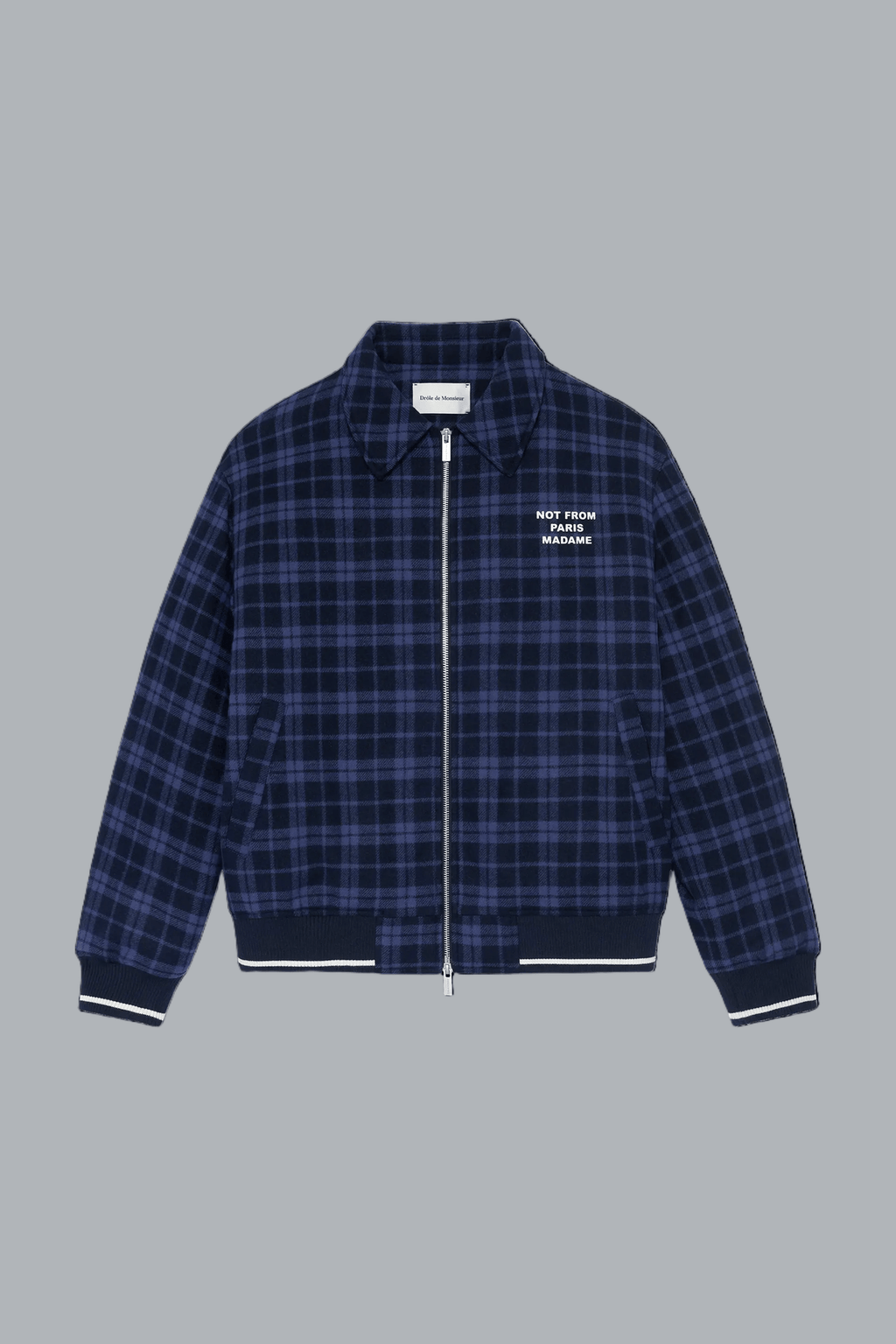 CHECK FLANNEL SLOGAN JACKET