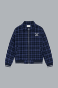 CHECK FLANNEL SLOGAN JACKET