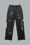 Geborduurde gewassen joggingbroek
