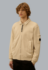 COTTON DIAGONAL FLEECE ZIP LENS SWEATSHIRT