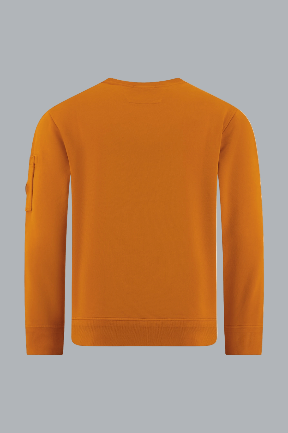 COTTON DIAGONAL FLEECE CREWNECK LENS SWEATSHIRT ORANGE