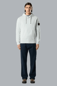 ORGANIC COTTON FLEECE HOODIE SWEATER SKY BLUE