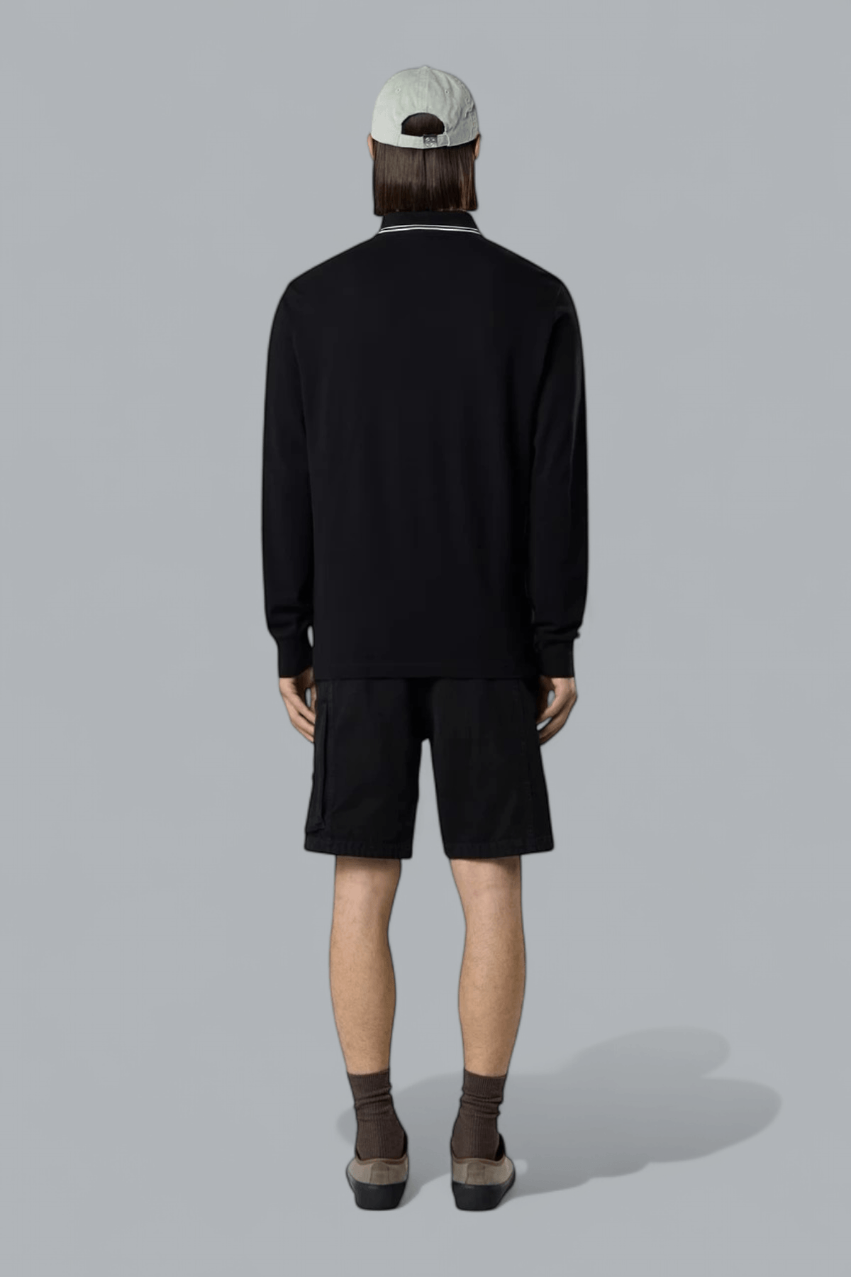 ORGANIC COTTON PIQUÉ WITH STRETCH LONG SLEEVE POLO SHIRT