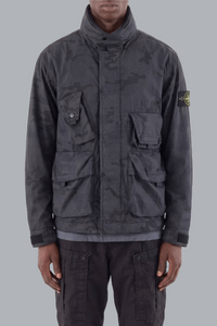 Vervaagde camouflage ripstop-TC jas blauwgrijs