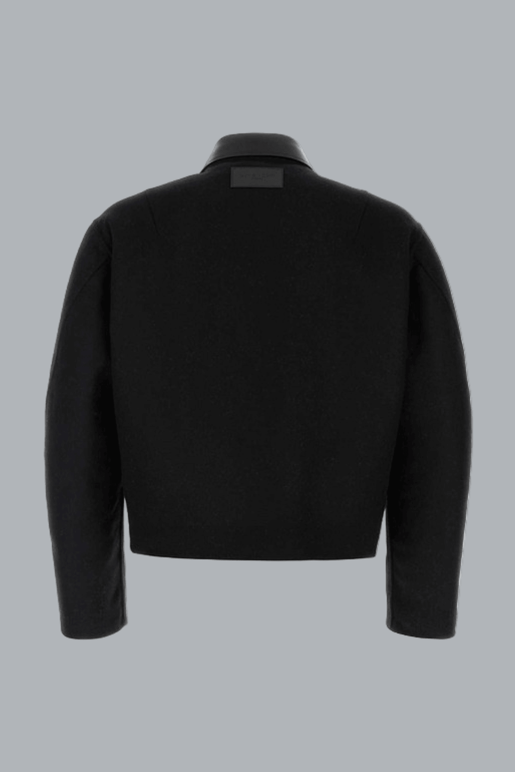 LEATHER COLLAR BOMBER JACKET