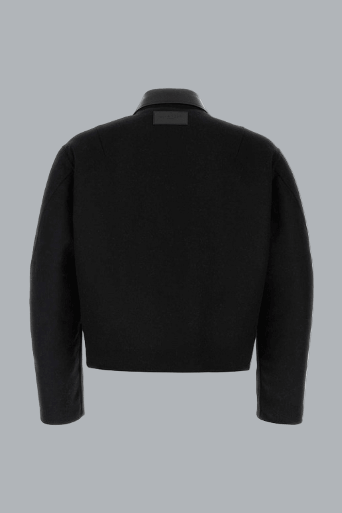 LEATHER COLLAR BOMBER JACKET